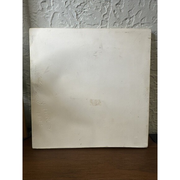 Vintage 1973 J Henley Audubon Blue Jay Birds Wall Tile Trivet Cottage Signed - Picture 5 of 6